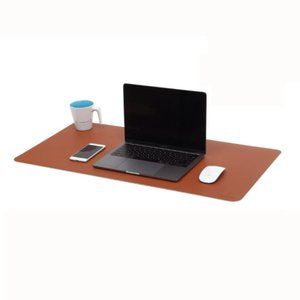 OHMG  PU Leather Desk laptop/computer and mouse Desk Mat for writing and working